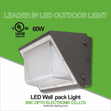 SNC new design 60W led wall pack UL cUL listed IP65 waterproof rating AC100-277V 5 year warranty 2700-6500K